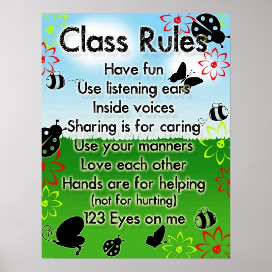 Sunday School Rules Poster (Voorkant)