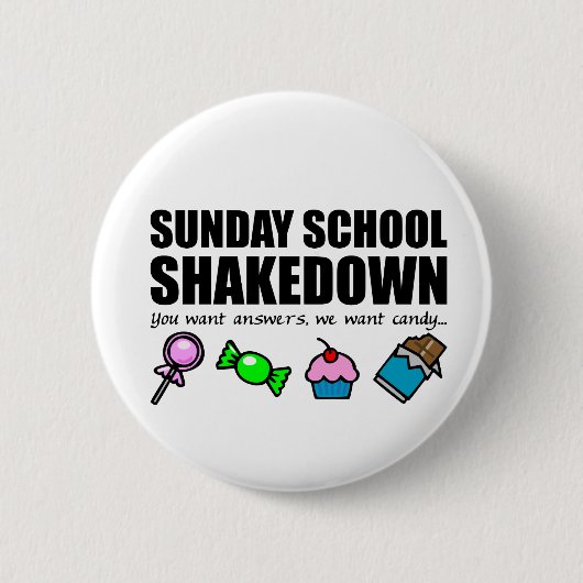 Sunday School Shakedown Ronde Button 5,7 Cm (Voorkant)