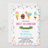 Sunday sundae feestuitnodiging kaart (Voorkant)