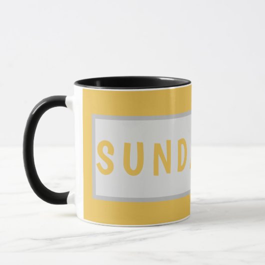 Sunday Today – Minimal Coffee Mug Design (Gauche)