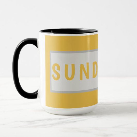 Sunday Today – Minimal Coffee Mug Design Mok (Links)