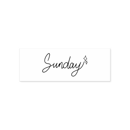 Sunday Weekday Journal Design Zelfinktende Stempel (Design)