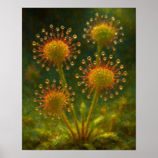 Sundew: Toxic Elegance Impressionist Art Poster (Voorkant)