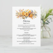 Sundial Floral bruiloft Menu (Staand voorkant)