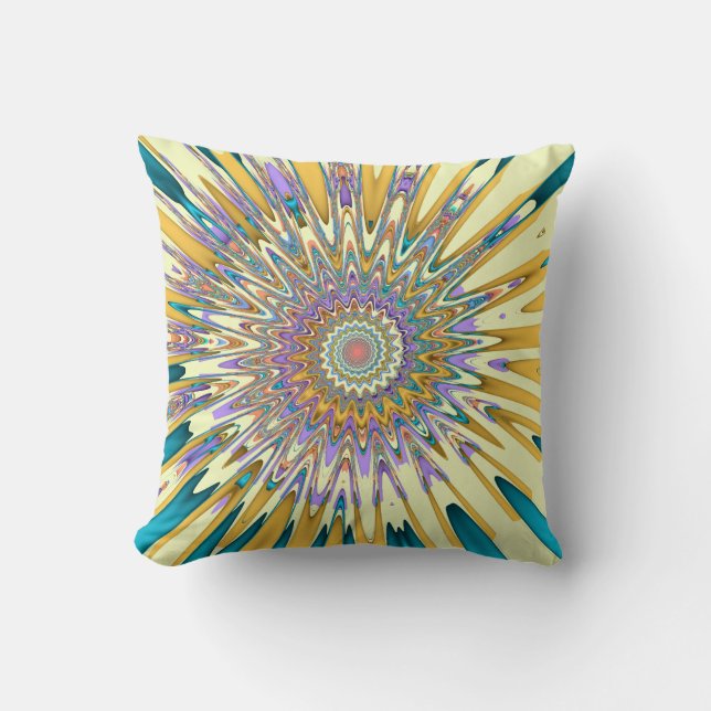 Sundial Fractal Kussen (Voorkant)