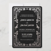Sundial Garden Wedding Invitations Silver Foil Kaart (Achterkant)