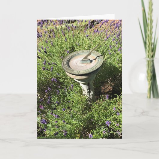Sundial in Lavender Kaart (Voorkant)