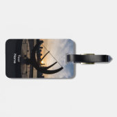 Sundial Sunset Bagagelabel (Achterkant horizontaal)