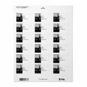 Sundial Sunset Grayscale Etiket (Full Sheet)