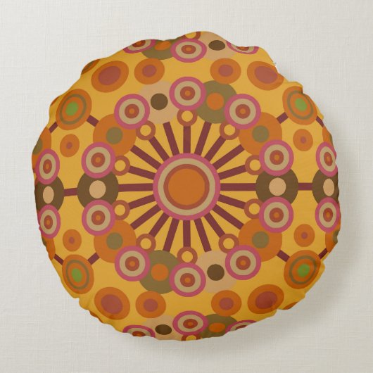 Sundown BD Rond Kussen (Achterkant)