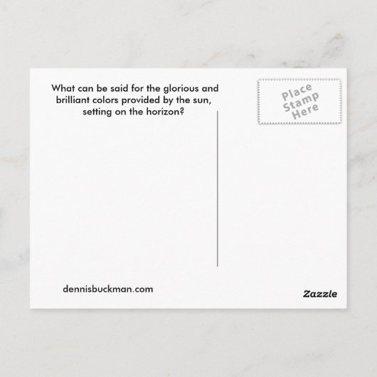 Sundown Briefkaart (Achterkant)