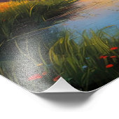 Sundown Serenity, Kleuren van het moeras Foto Afdruk (Hoek)