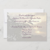 Sundown Silhouette Wedding Custom Invitations Kaart (Achterkant)