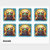 Sundown Swagger Vierkante Sticker (Vel)