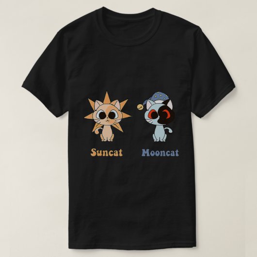 Sundrop en Moondrop als Fnaf Security Breach cats T-shirt (Design voorkant)