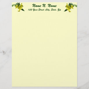 Sundrops Primrose Series Letterhead Custom Briefhoofd