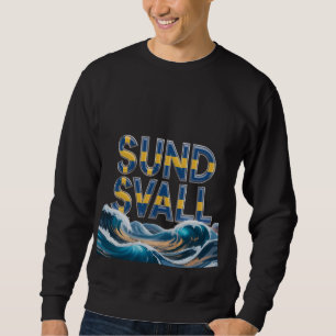 Sundsvall Vagues Océaniques Artistiques Sweatshirt