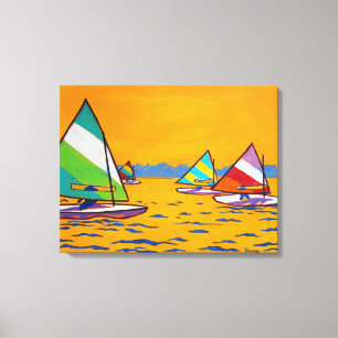 Sunfish Sailboat Race Canvas Afdruk