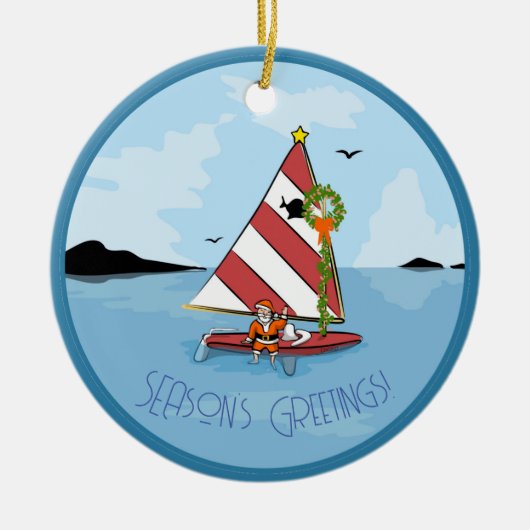Sunfish Santa Sailor Ornament (Voorkant)