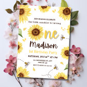 Sunflower 1er Invitation anniversaire, Sunshine Be