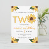 Sunflower 2e invitation anniversaire (Debout devant)