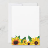 Sunflower 50th Birthday Invitation Kaart (Achterkant)