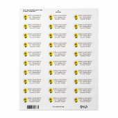 Sunflower Address Label (Full Sheet)