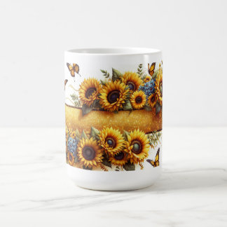 Sunflower and Butterfly Mug Wrap Magische Mok
