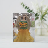 Sunflower Angel Briefkaart (Staand voorkant)