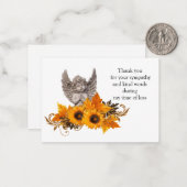 Sunflower Angel Carte de remerciements (Devant/Arrière en situation)