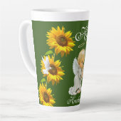 Sunflower Angel Floral Latte Mug (Angle gauche)