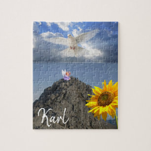 Sunflower Angel White Dove Puzzles Legpuzzel