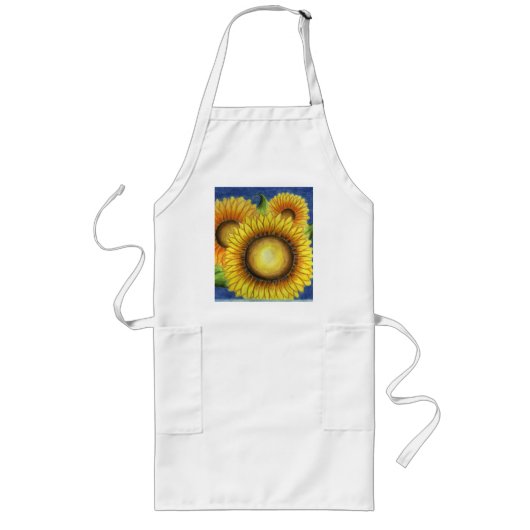 Sunflower Apron Lang Schort (Voorkant)