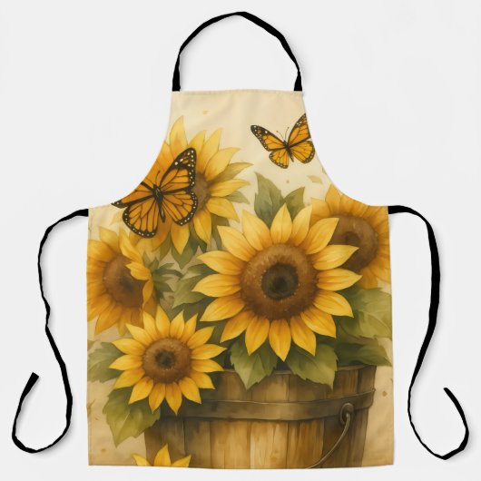 Sunflower Apron Schort (Voorkant)