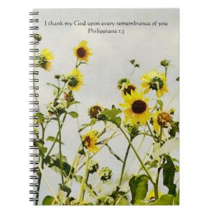 Sunflower Art Bible Verse Prayer Journal Notitiebo Notitieboek