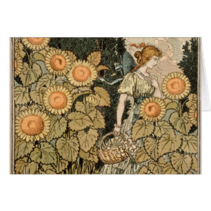 Sunflower Art Nouveau Jardin Grasset Femme