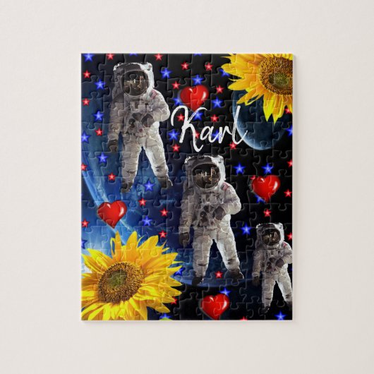 Sunflower Astronaut Puzzles Legpuzzel (Verticaal)