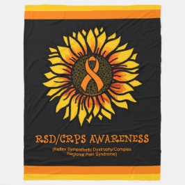 Sunflower/Awareness...RSD/CRPS Fleece Deken