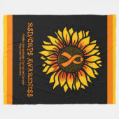Sunflower/Awareness...RSD/CRPS Fleece Deken (Voorkant (Horizontaal))
