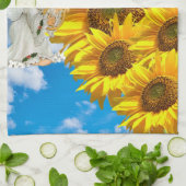 Sunflower Baby Angel Floral Cuisine Serviette (Plié)