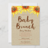 Sunflower, Baby Brunch, Baby shower Invitation (Devant)