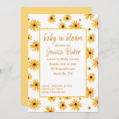 Sunflower Baby in Bloom Shower Invitation (Devant / Derrière)