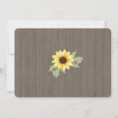 Sunflower Baby Rustic Photo Faire-part de naissanc (Dos)