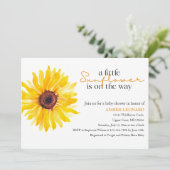 Sunflower Baby Shower Invitation | Editable Floral (Debout devant)