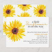 Sunflower Baby Shower Invitation | Editable Floral (Devant / Derrière)