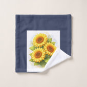 Sunflower Bath Towel Set Watercolor (Gant de toilette)