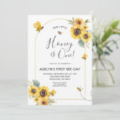 Sunflower Bee 1er Invitation anniversaire (Debout devant)