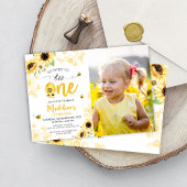 Sunflower Bee Anniversaire Invitation Honey Sweey