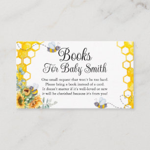 Sunflower Bee Boeken voor Baby Ticket Informatiekaartje