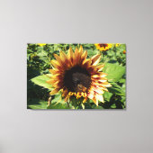 Sunflower Bee Canvas Afdruk (Voorkant)